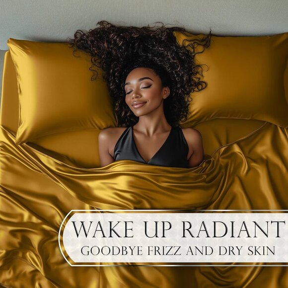 13- Satin 4 Piece Luxury Silky Queen Size Bedding Set 15"  Deep - Picture 4 of 8